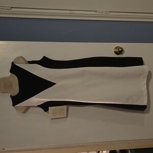 Chico's Boston Proper NWT Black/White Textured Scuba Dress Size 10